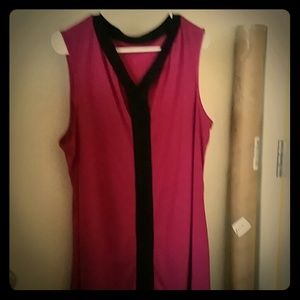 Fuchsia and black shirt