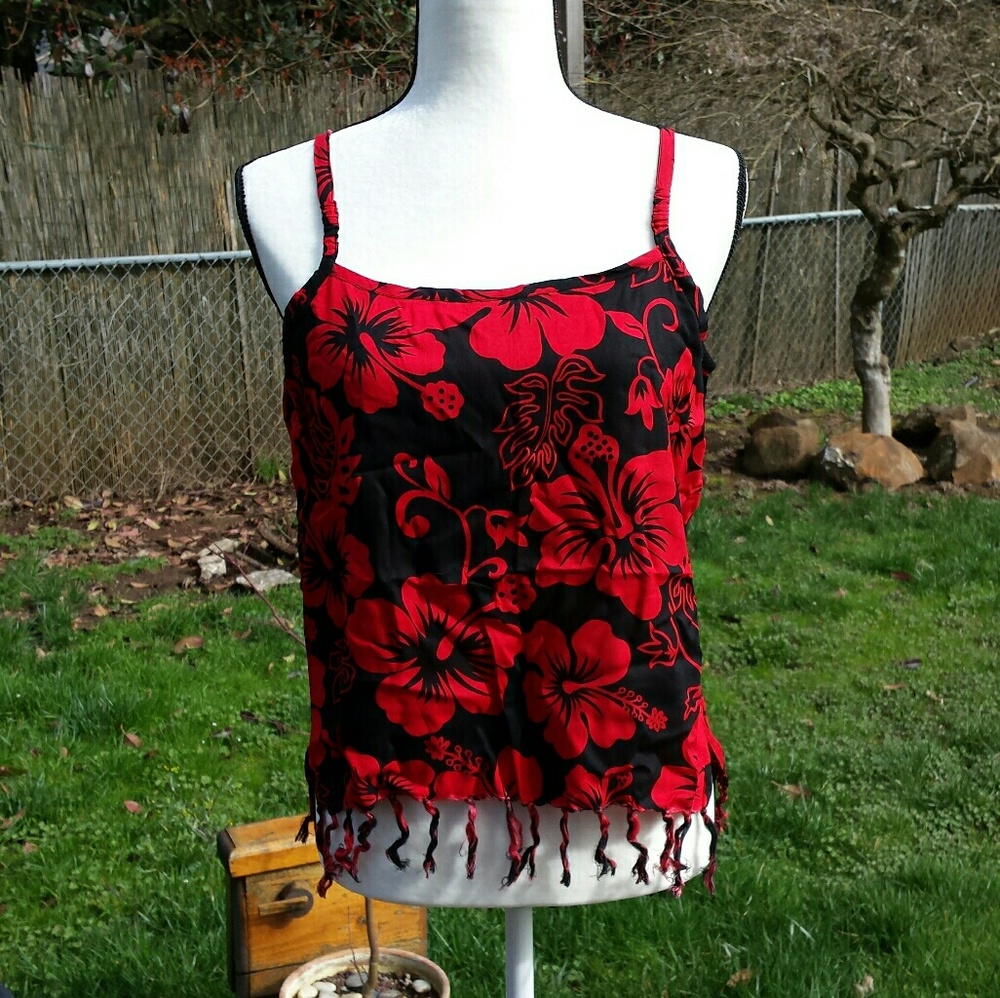 Hibiscus Swim Cover up Top