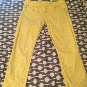 SOLD Yellow &White Gap 1969 Always Skinny Jeans