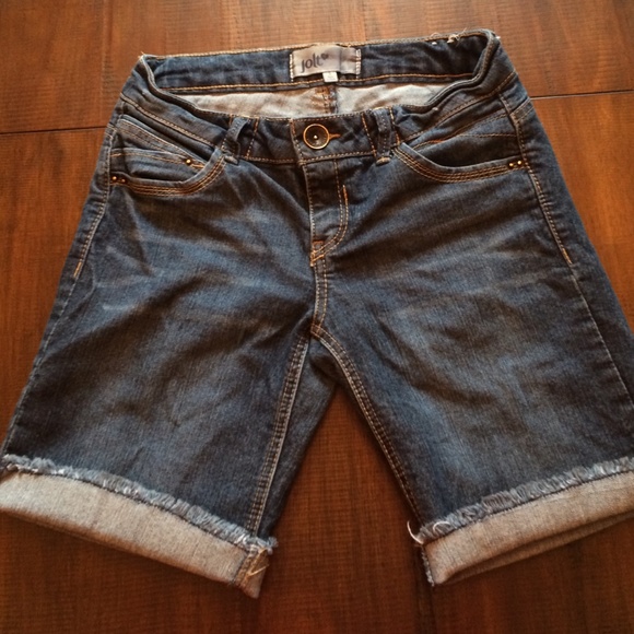 Jolt Cropped and Cuffed Jean Shorts