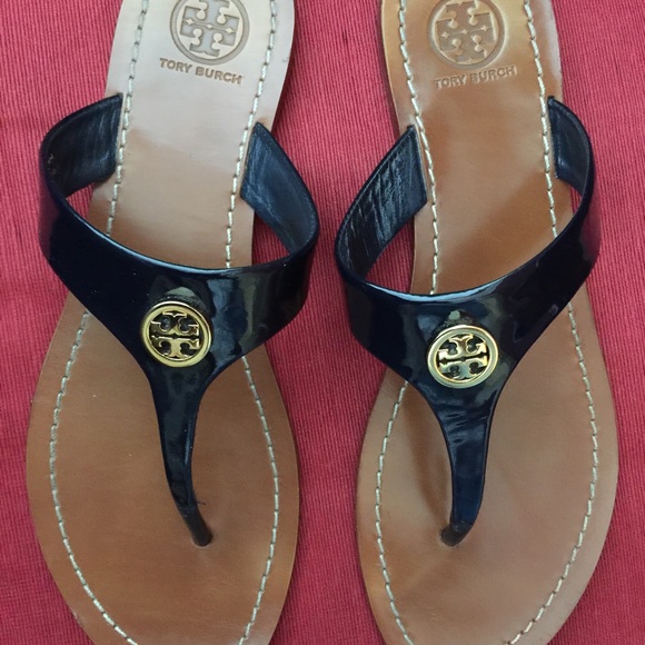 Tori burch  guarantee authentic dark navy sandals
