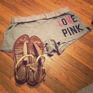 Pink Victoria's Secret sweat shorts