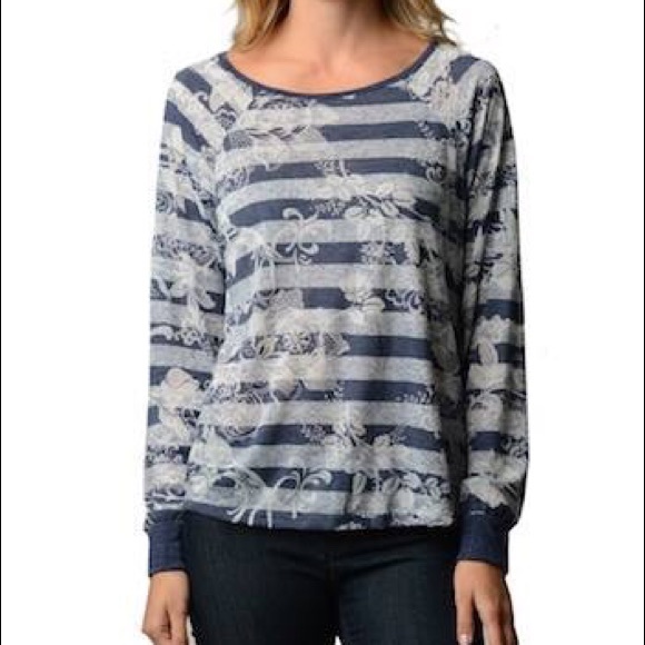 Stripes floral long sleeve