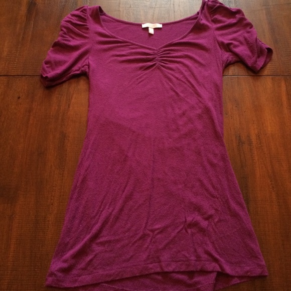 Synched Sleeved Plum Colored Top