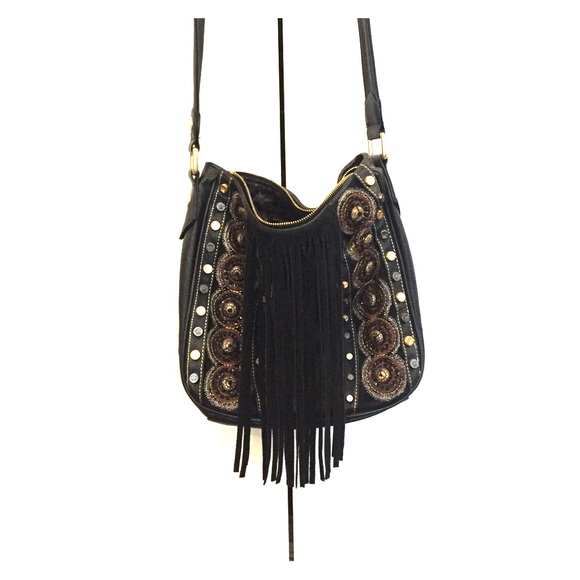 NWOT CHRISTIAN AUDIGIER Leather Fringe Tote Bag!