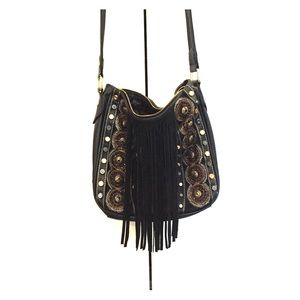 NWOT CHRISTIAN AUDIGIER Leather Fringe Tote Bag!