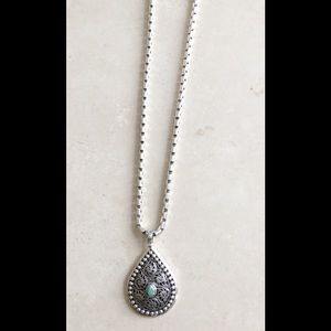 Sterling Silver Teardrop Shape Necklace