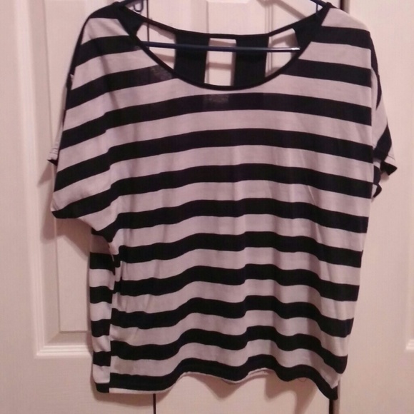 Blue and white striped shirt