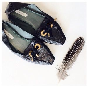 ✂Marc Jacobs Black Leather Flats