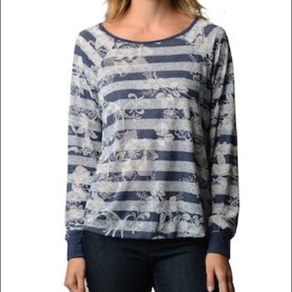 Striped Floral Long sleeve