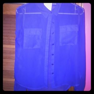 Sheer button up shirt