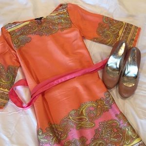 H&M bright coral dress