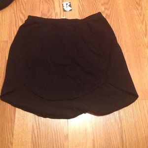 Silence + Noise black mini high low skirt