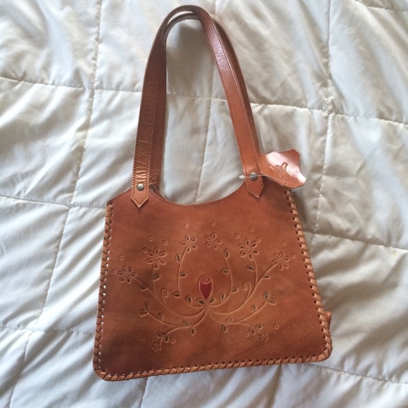 Brown leather bag