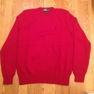 Men's Polo Ralph Lauren Red Crew Neck