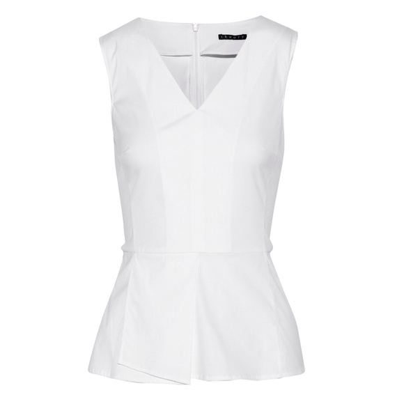 Theory White Peplum Top - Picture 4 of 4