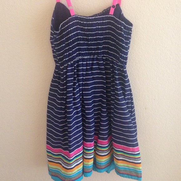 Striped navy summer dress - Picture 2 of 4
