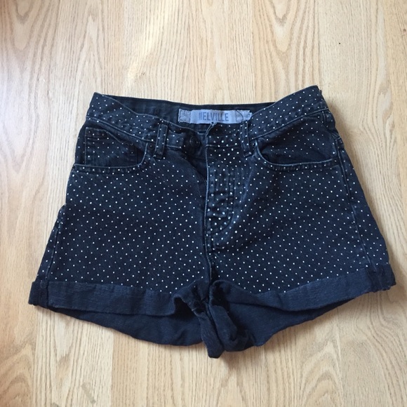 Brandy Melville polka dot denim shorts hold