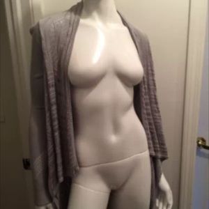 Light knit long high low gray cardigan xs new 💞
