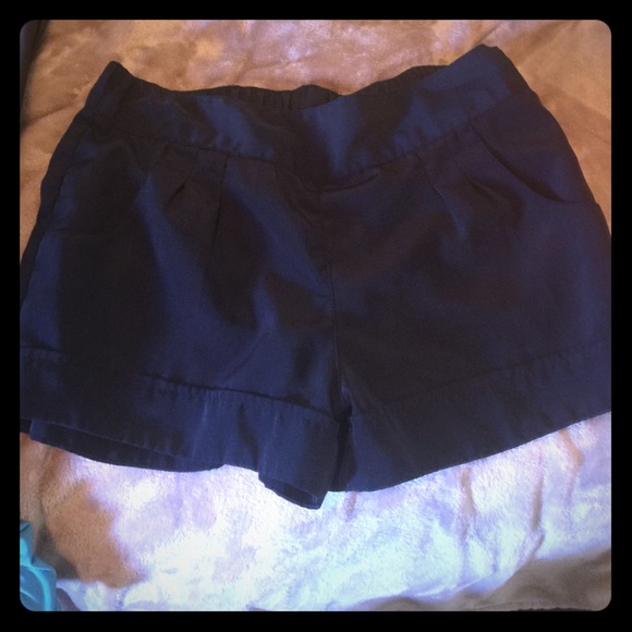 Blue high wasted shorts