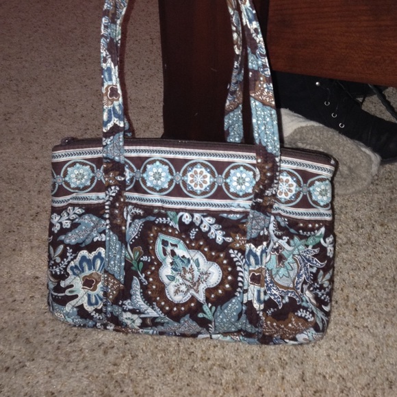 Brown and Blue Paisley Vera Bradley Handbag