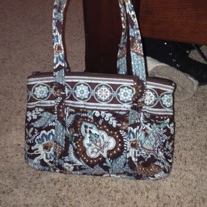 Brown and Blue Paisley Vera Bradley Handbag