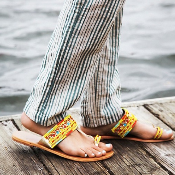 Free People "Sabri Sandal" By Star Mela Yellow - Picture 2 of 4