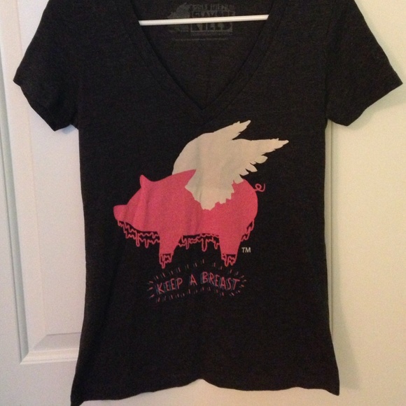 Glamour Kills x Keep A Breast collab v neck