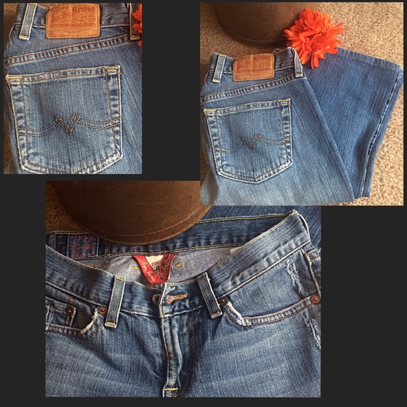 Lucky distressed, boot-cut jeans - Picture 2 of 6