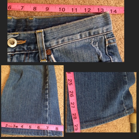 Lucky distressed, boot-cut jeans - Picture 4 of 6