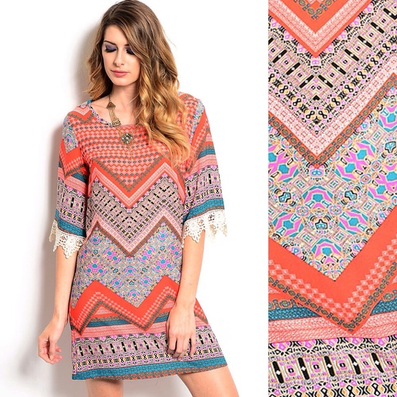 Printed Shift Dress || 5 STAR Rated by Buyers - Picture 3 of 3
