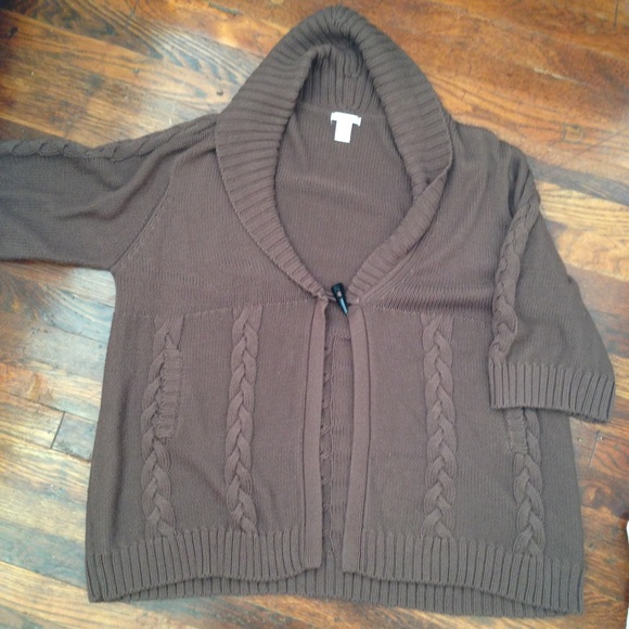 Silhouettes 2X Brown Swing Sweater