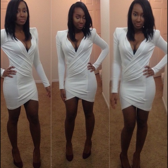 Sexy yet Classy White Wrap Dress