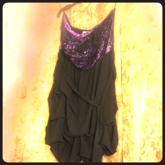 Size 14 purple and black dress