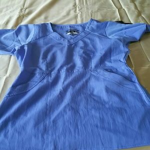 Light blue scrub top