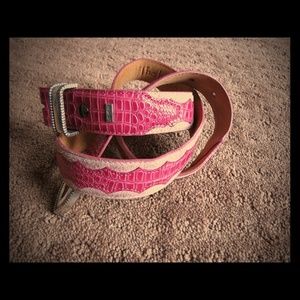 Pink Leather Belt