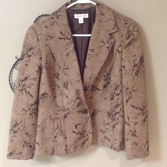 Beautiful beige and brown Coldwater Creek blazer