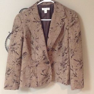 Beautiful beige and brown Coldwater Creek blazer