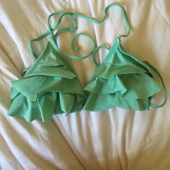 Mint Green Triangle Bikini Top