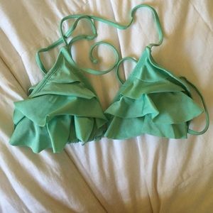 Mint Green Triangle Bikini Top