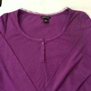 Moda international purple long sleeved shirt