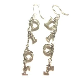 Christian Dior "dior" dangle earrings