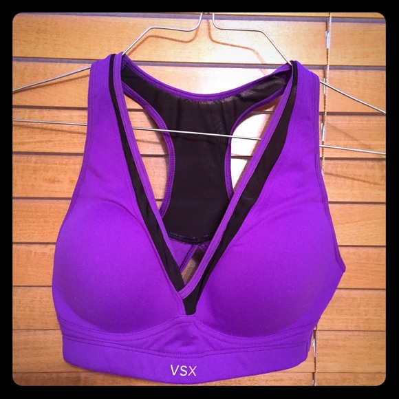 VSX Purple padded small sports bra
