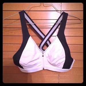Victoria's Secret VSX white sports bra.
