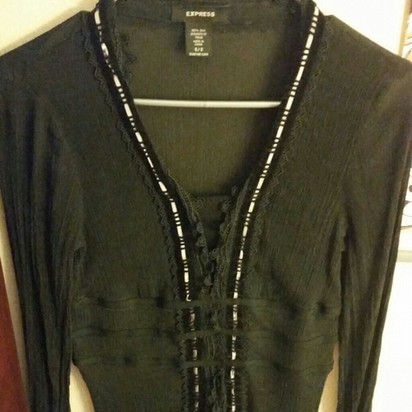 Express Long sleeve see through shirt
