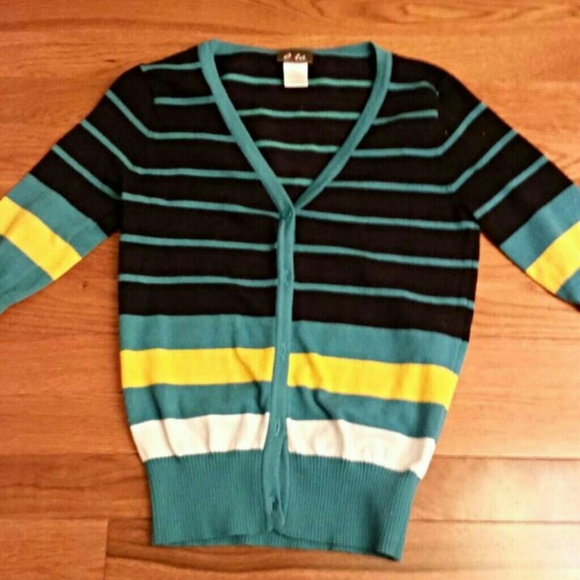 Three quarter length striped jacket