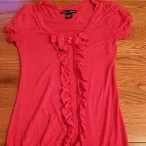 Pink shirt sleeve top