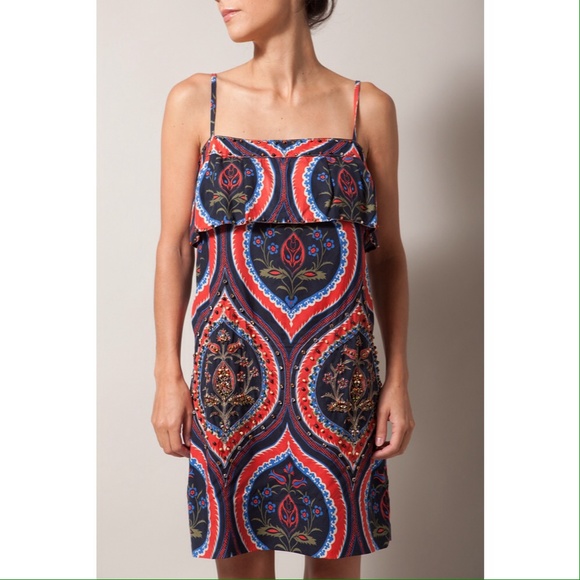 JUICY COUTURE 100% silk beaded dress