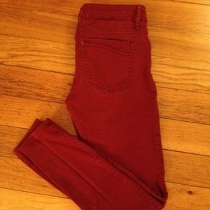 Maroon Express skinny jeans