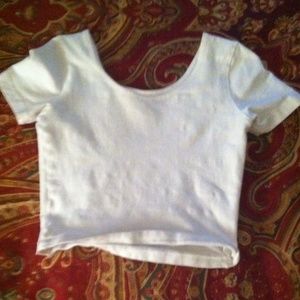 American apparel XS white crop top